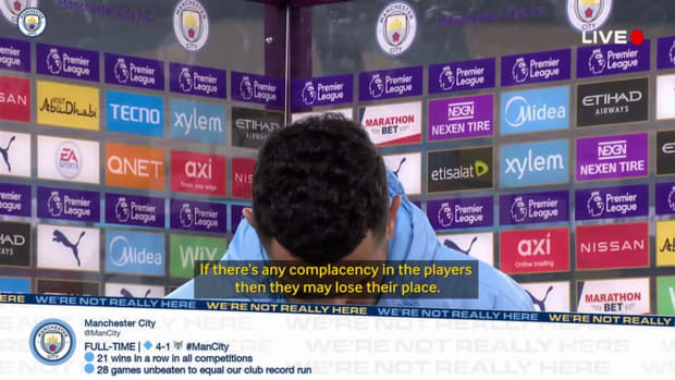 Riyad Mahrez happy with deep Manchester City squad